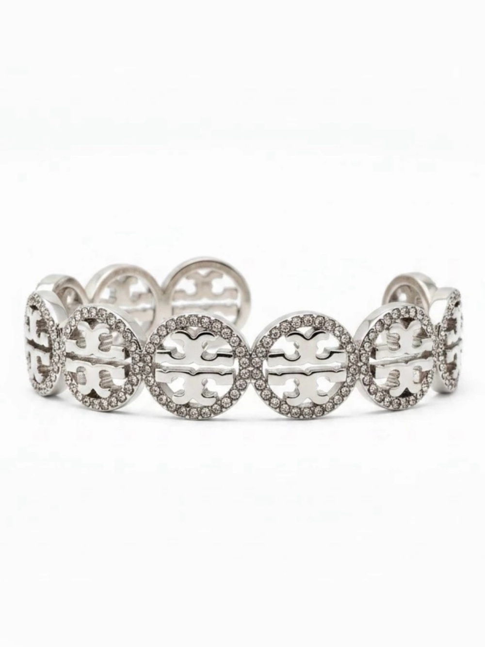 TORY BURCH • Miller Crystal / Pave Logo
Cuff Bracelet